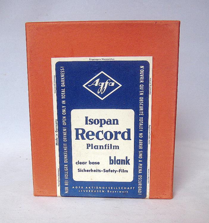 1964 Agfa Isopan Record Planfilm 10,2 x 12.7 cm (New ,Sealed,Unopened, Old Stock