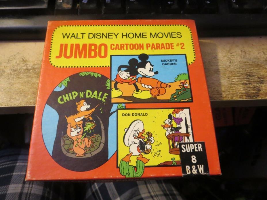 vintage Super 8 movie reel Walt Disney Mickey Mouse Cartoon Parade 2 Jumbo