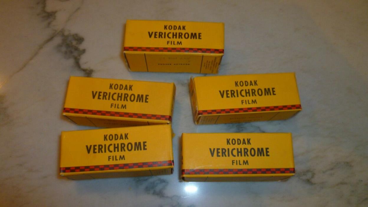 Lot 5 Boxes Kodak Verichrome V120 Unopened Film Expired JULY and NOV 1948