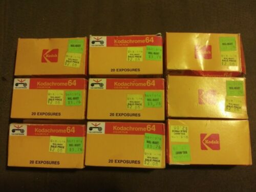 9x Kodachrome 64 KR 126-40 Color Slide Film 126 Cartridge 20 Exposures 1985 RARE