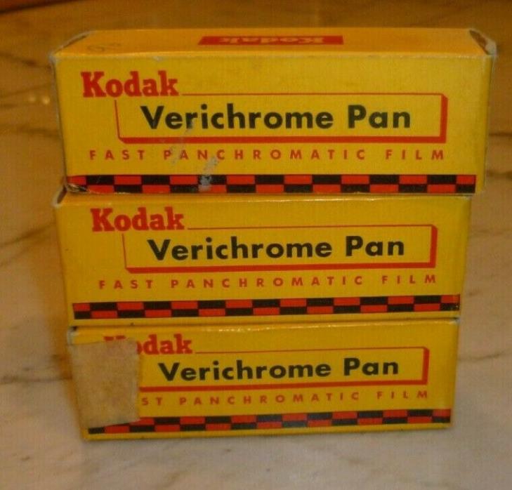 Lot 3 Rolls Kodak Verichrome VP-118 Panchromatic Film Expired Nov. 1953
