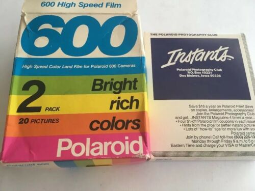 Vintage Polaroid 600 High Speed Color Land Film Open Box Expired