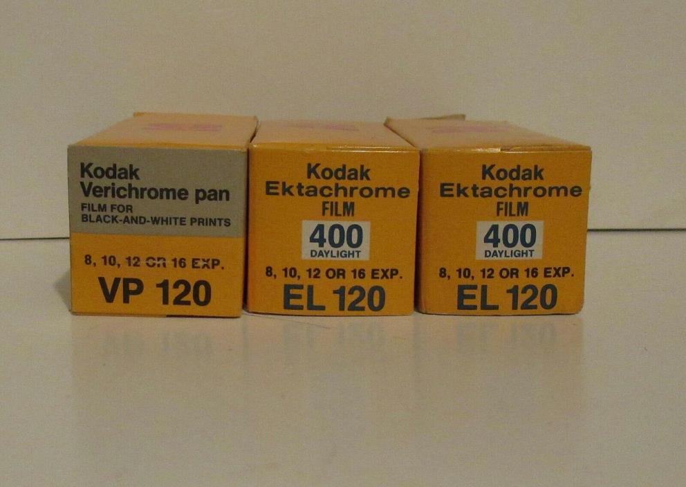 3 Rolls  KODAK 8, 10, 12 OR 16 exposure Expired COLOR  FILM 400  EL-120 & VP120