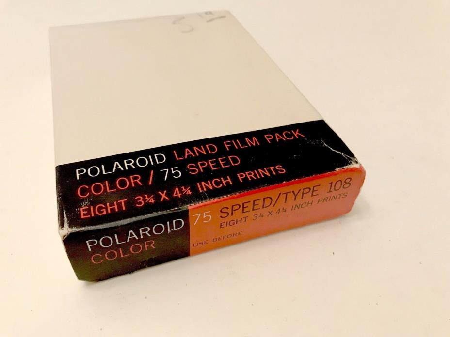 *NOS* POLOROID LAND FILM PACK - Color Type 108 Speed 75 Sealed Box