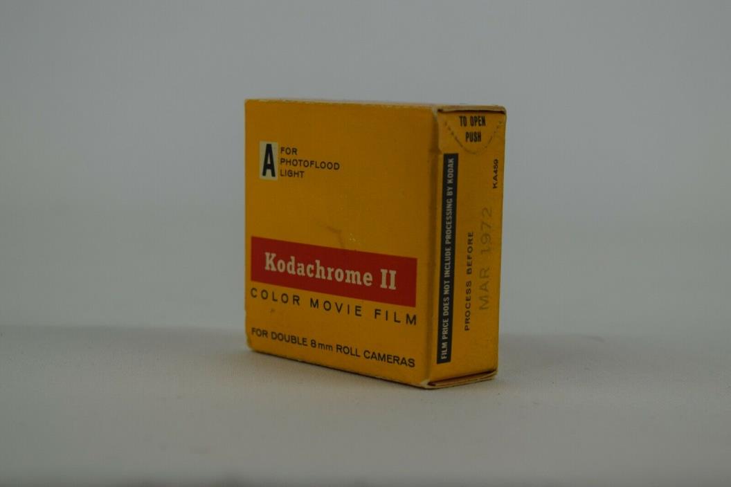 Kodak Kodachrome II 2 Color Movie Film Photoflood Light Exp. 1972 8mm