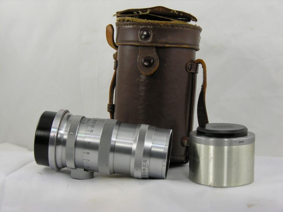 Nikkor Q.C Rangefinder 13.5cm f3.5 lens W/Hood