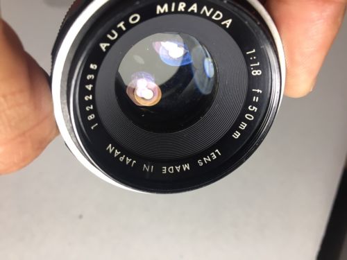 Vintage Miranda 50mm F1.8 Auto Made In Japan With Case