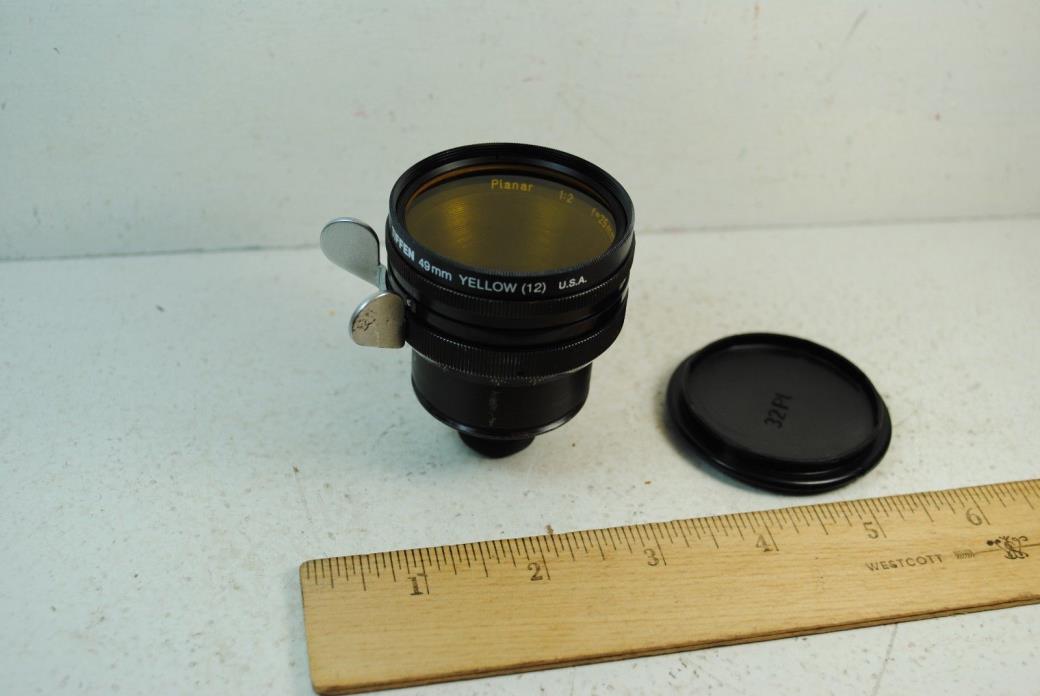 Arriflex 16s Carl Zeiss Planer 1:2 f=25mm Lens with Yellow Filter