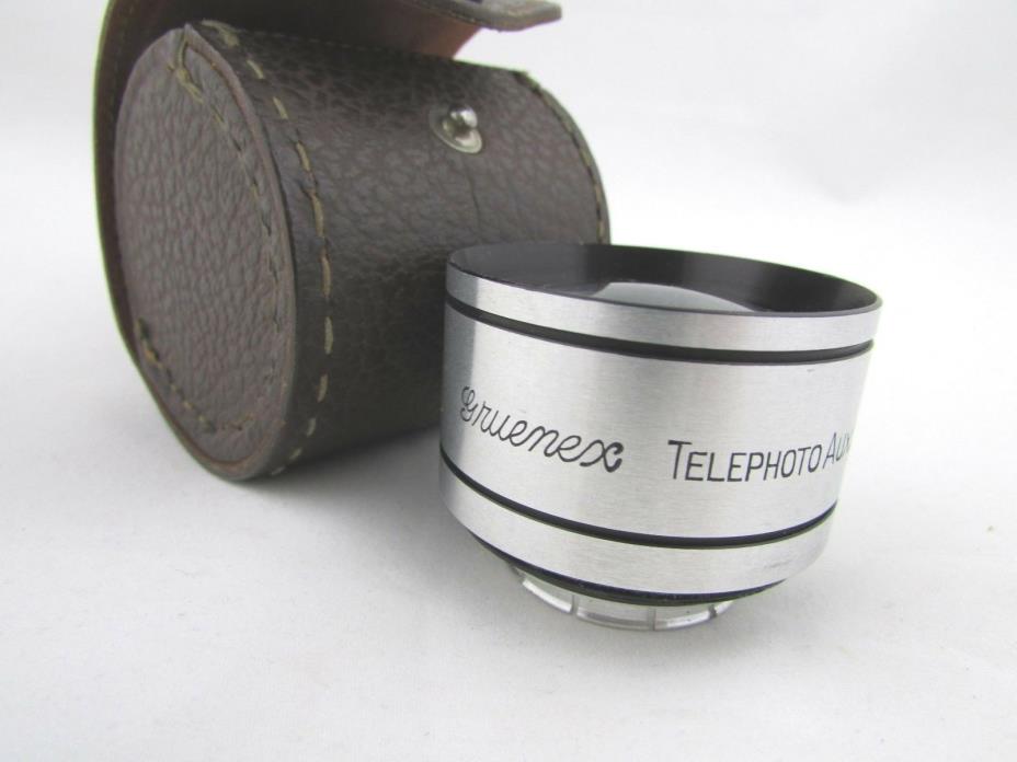 Vintage Gruenex Telephoto 35mm Lens with original Leather Case