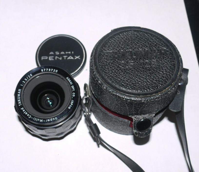 Pentax Super Multi-Coated Takumar 28mm f/3.5 Camera Lens - M42 screw mount