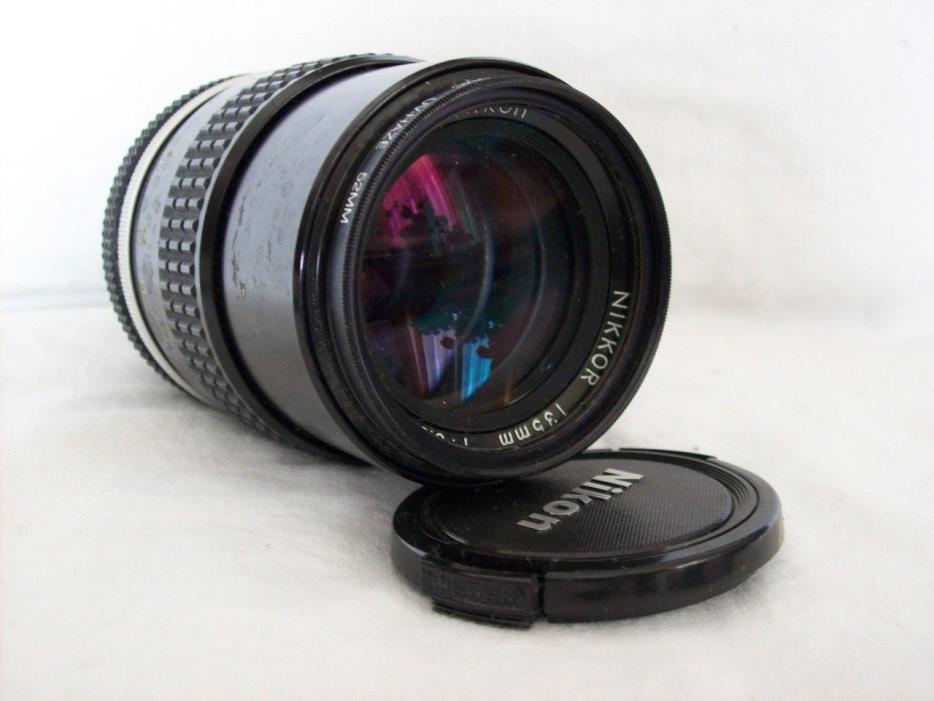 Nikon Nikkor 135 mm lens  1:3.5   No. 287670 Vivitar VMC UV-Haze 52mm
