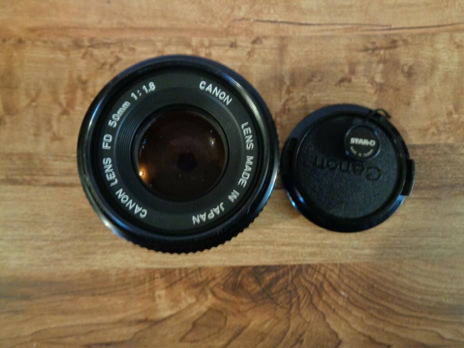 VINTAGE CANON 35mm Camera Lens FD 50mm 1:1.8 Made In Japan