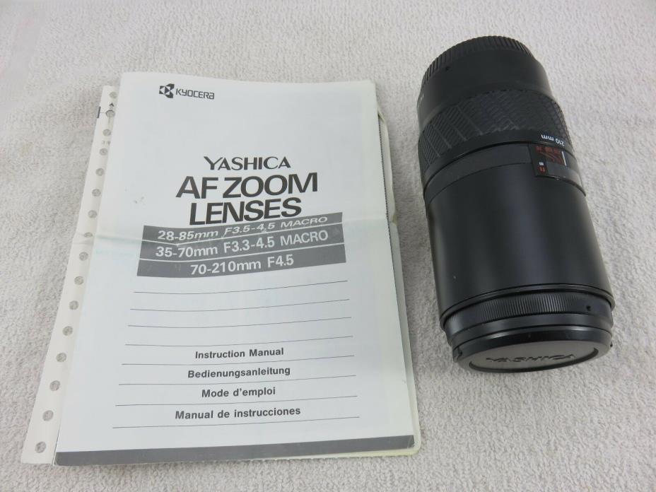 Yashica AF Zoom Camera Lens 70-210mm F4.5 Vintage Made In Japan