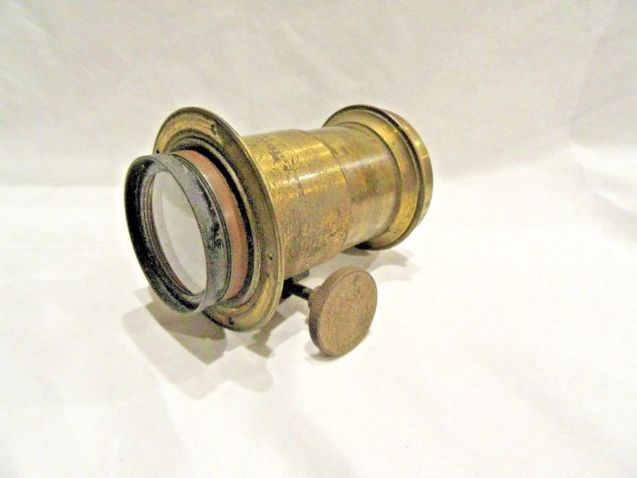 Vintage Enterprise Optical Chicago IL  BRASS Camera Projector Lens  Adjustable