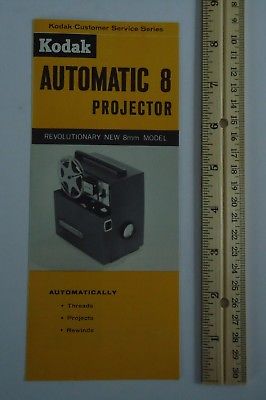 Kodak Automatic 8 Movie Projector 8MM 1962 Folder Vintage Advertising