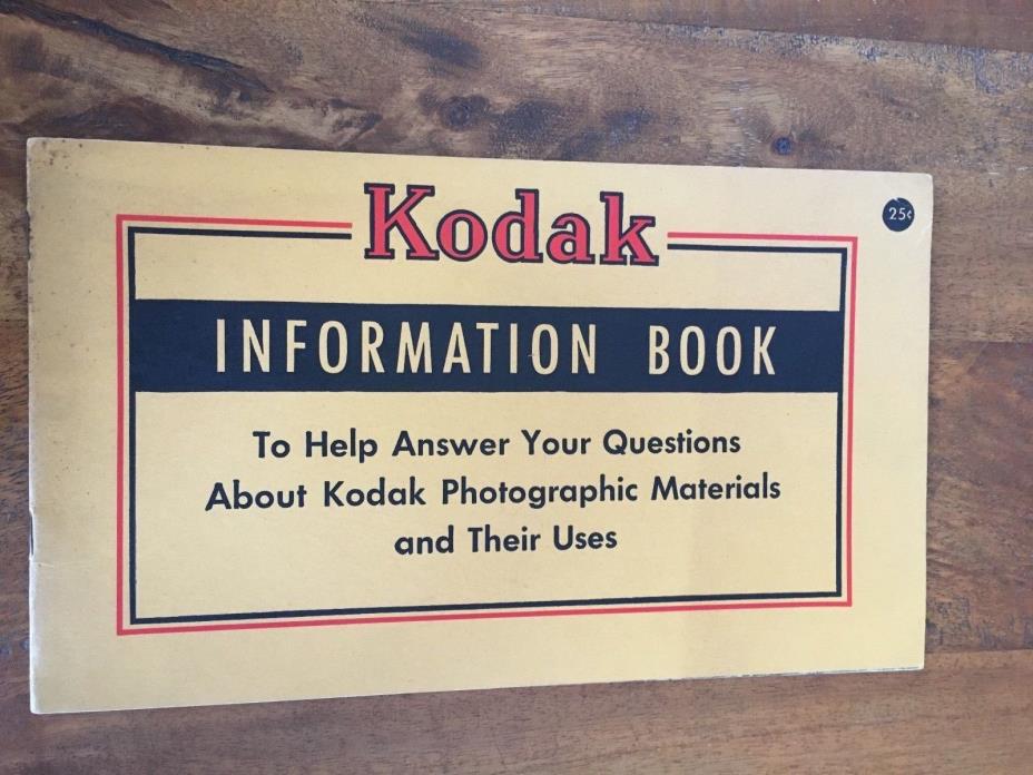 UNUSED Vintage 1942 Eastman Kodak Information Instruction Book MANY PHOTOS - NM