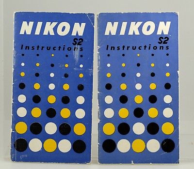 NIKON ORIGINAL INSTRUCTION MANUAL FOR THE NIKON S2 RF CAMERA!  FROM 1955!! LOOK!