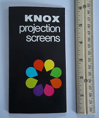 Knox Projection Screens 1971 Folder Advertising Movies Slides Original
