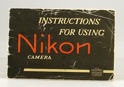 NIKON ORIGINAL INSTRUCTION MANUAL FOR THE NIKON MS RF CAMERA #2!  FROM 1949/50!!