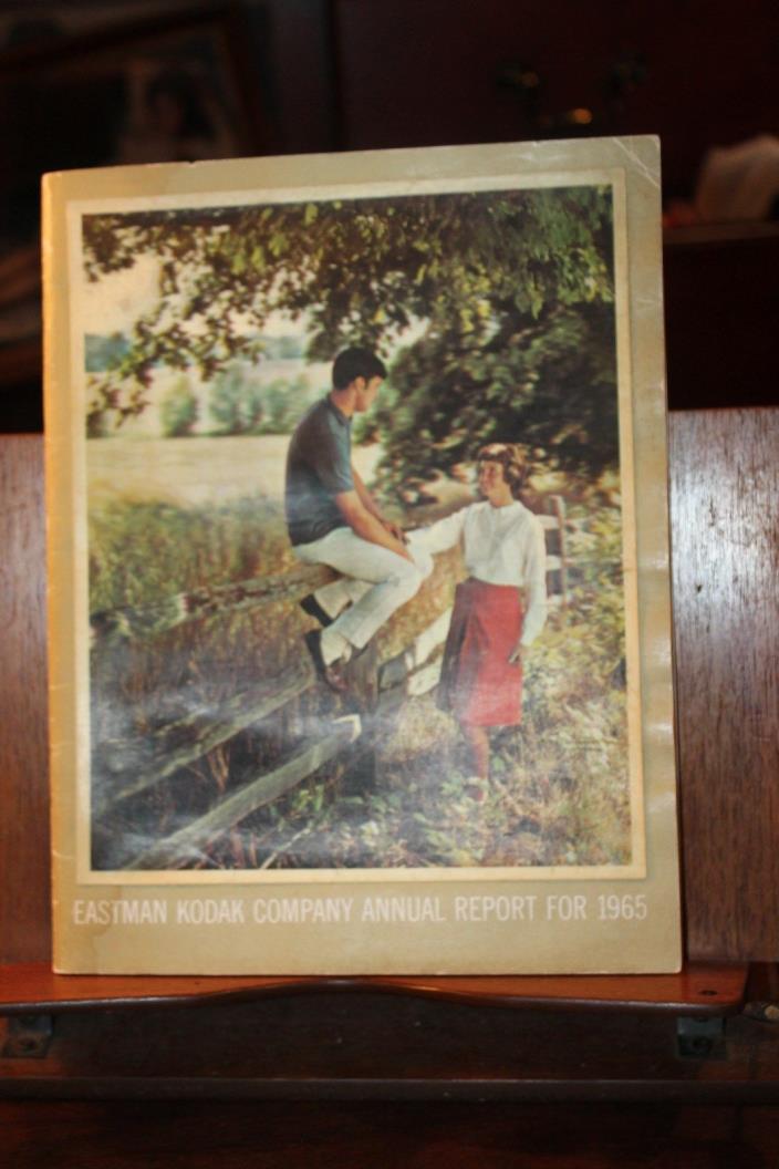 1965 Eastman Kodak Company Annual Report Booklet Photography 3D Cover Lenticular