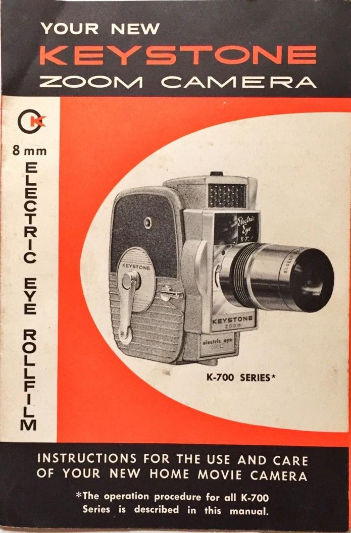 Vintage Keystone Zoom Camera K-700 Series instruction manual REDUCED