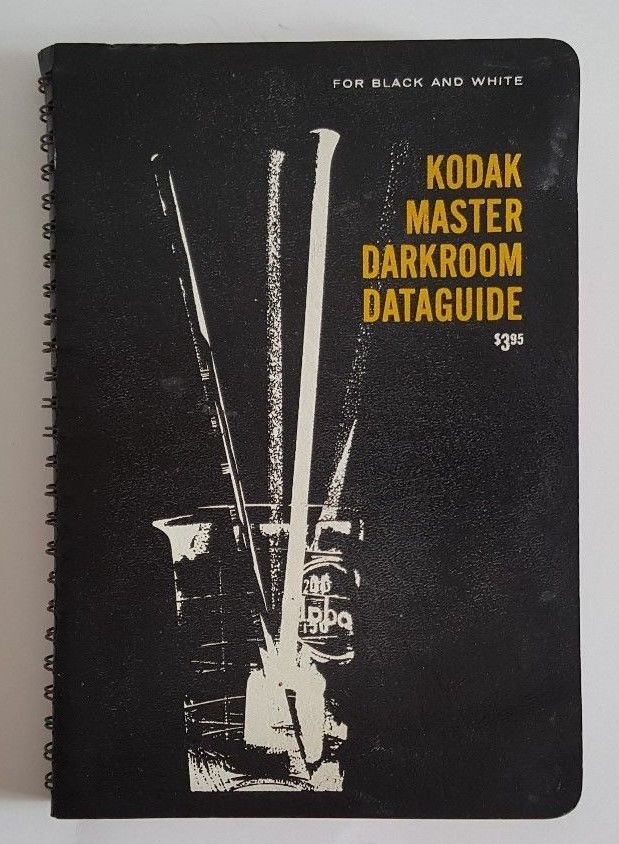 1966 Kodak Master Darkroom Dataguide for Black & White Vinyl Softcover 28 Pages