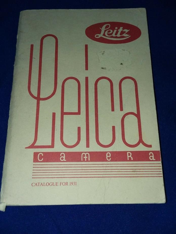 LEICA 1931 Photography Equipment catalog 95 illustrated pages CATALOGUE