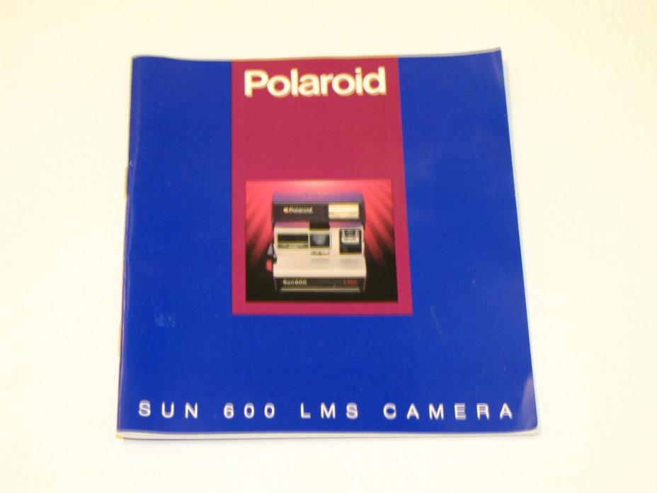 Original Vintage Polaroid Sun 600 LMS Camera Instruction Manual PN3083A 7/87 USA