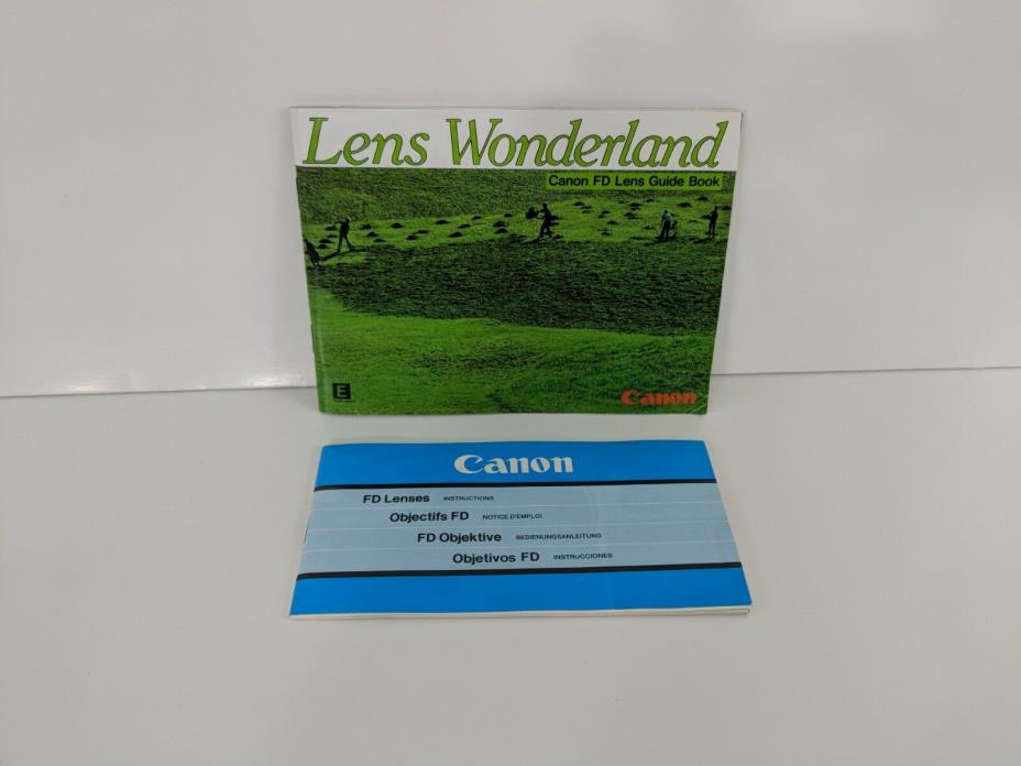 Vintage Canon Lens Wonderland and Canon FD Lenses (1981) Instructions Booklets