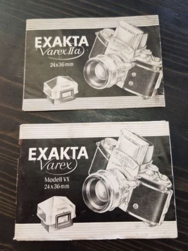 VINTAGE EXAKTA VAREX VX & VAREX IIA CAMERA GUIDE MANUALS / GERMAN