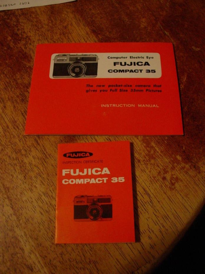 Original Instruction Manual for Fujica Compact 35  + Certificate