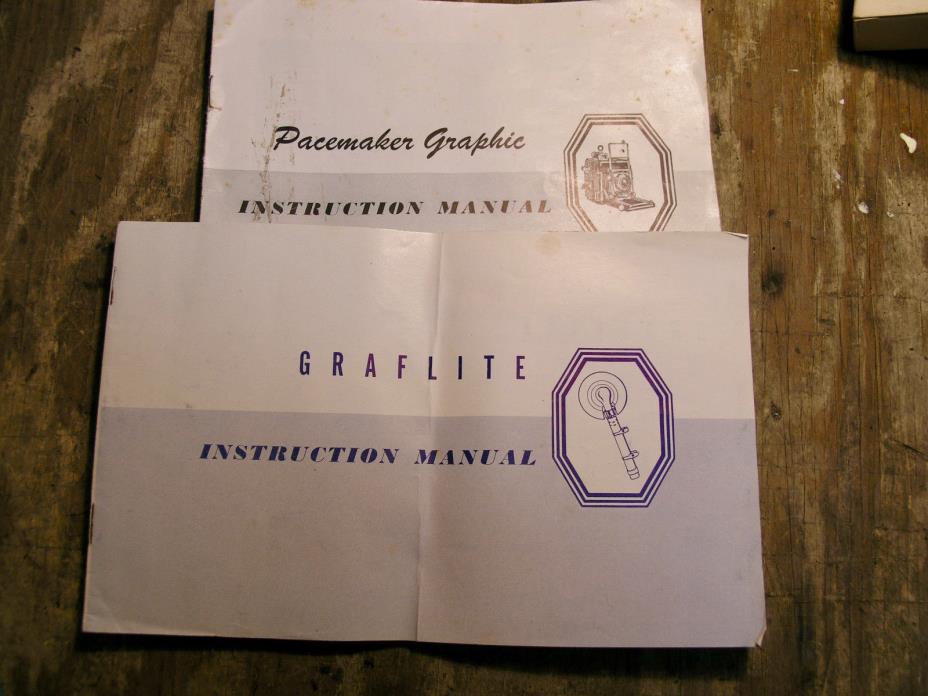 Original GRAFLEX PACEMAKER GRAPHIC & GRAFLITE INSTRUCTION OPERATOR'S MANUALS