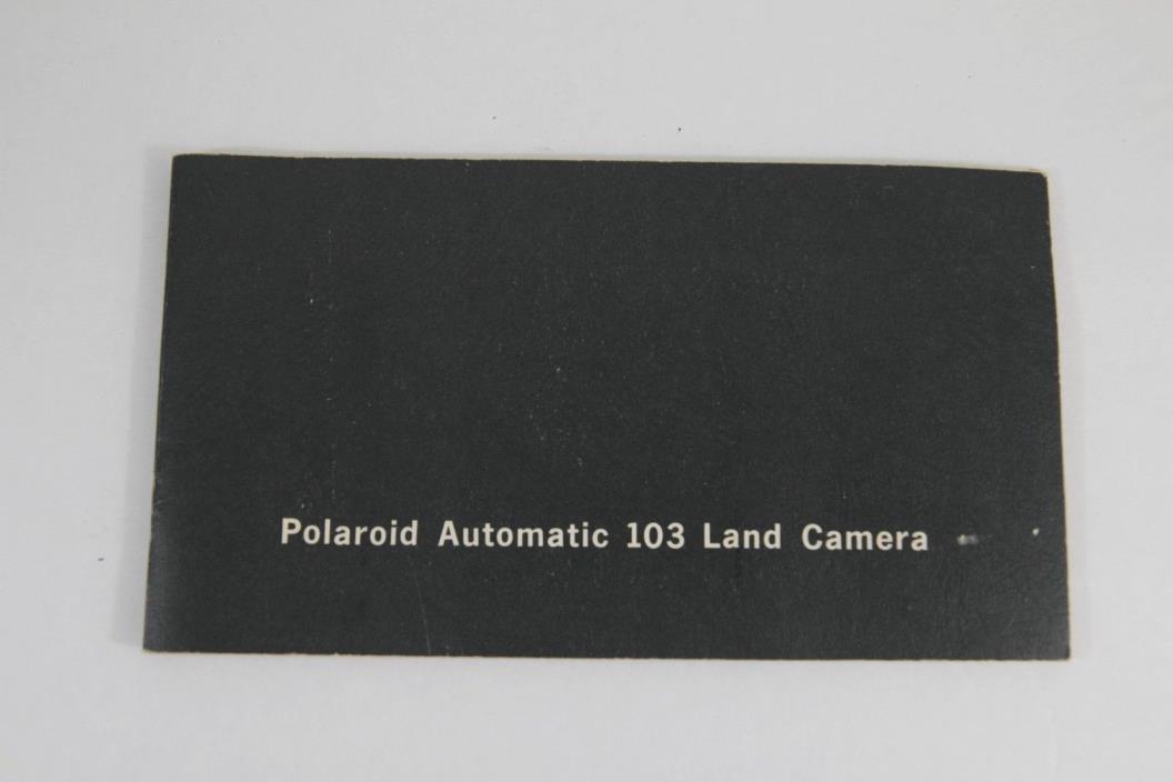 Polaroid 103 Land Camera Instruction Manual