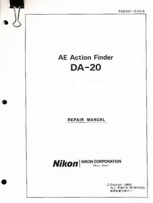Nikon F4 Finder DA-20 Action DW-20 Waist Original Factory Service Repair Manual