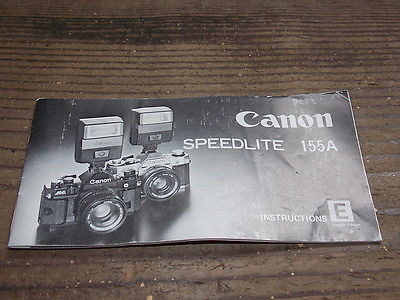 Vintage CANON Speedlite 155A Instruction Booklet
