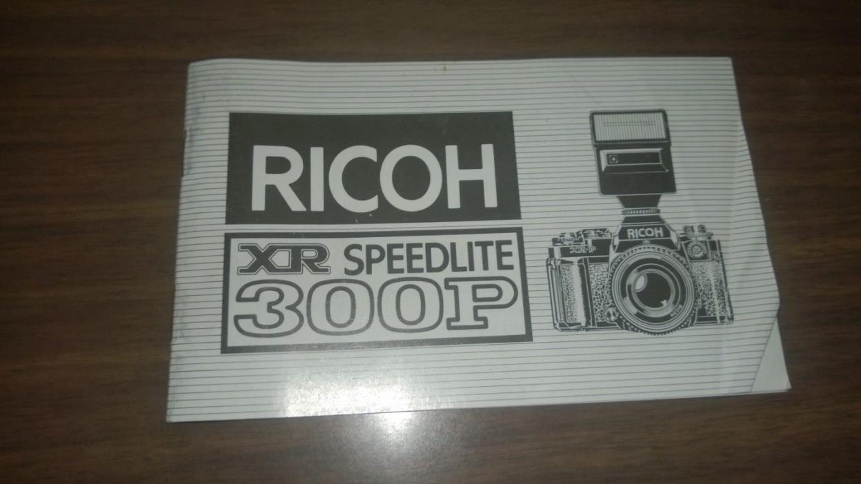 Ricoh XR Speedlite 300P Original Instruction Manual (English)