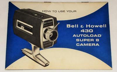 Bell & Howell 430 Autoload Super 8 Camera Instruction Manual Guide  FREE SHIP