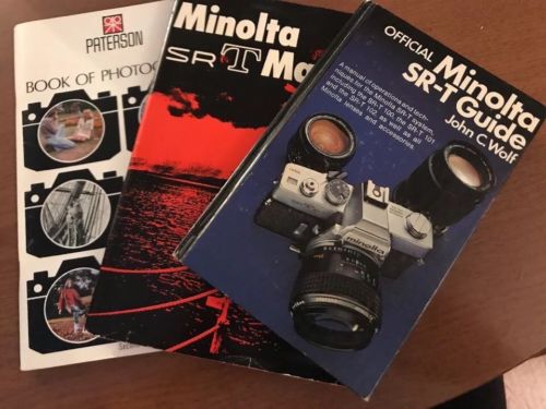 Lot Of 3 Vintage Camera Photograpy Books Minolta SR-T