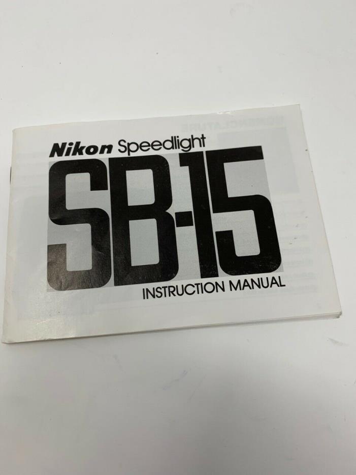 Original Nikon Speedlight SB-15 Instruction Manual