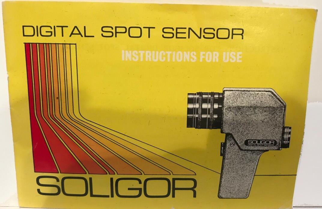 Soligor Spot Sensor Original Instruction Manual