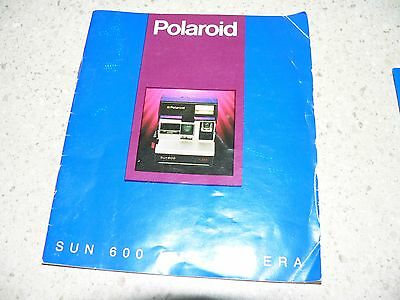 Original Vintage Polaroid Sun 600 LMS Camera Instruction Manual~VG Condition