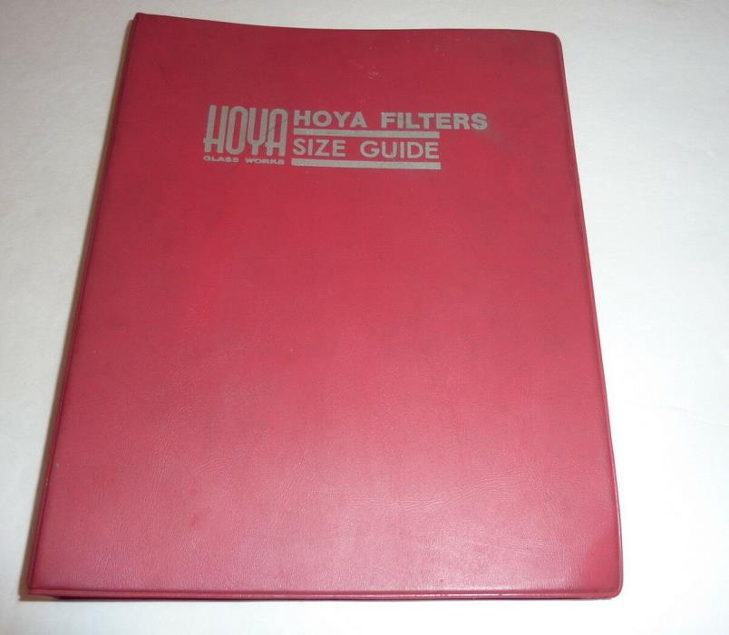 Hoya Filters Size Guide Dealer Manual - Ringbinder 1960s  Hoya Glass Works JAPAN