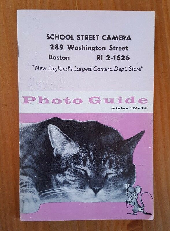 School Street Vintage Camera Catalog Boston 1962-63
