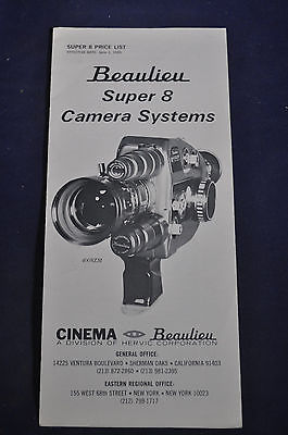 Ca 1960 Beaulieu Super 8 Camera Systems Brochure