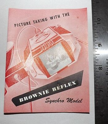 Instruction Book for Kodak Brownie Reflex Synchro Good Condition 28 Pages Intact
