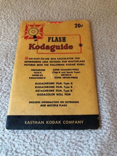 Kodak Flash Kodaguide Dial Calculator Wheel