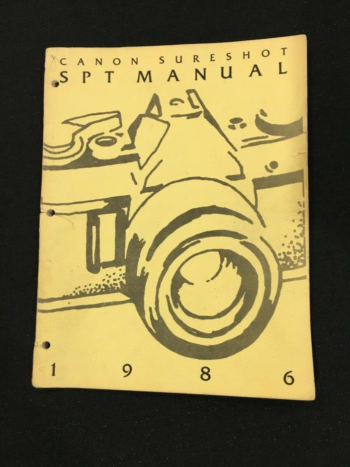 Vintage OEM Canon Sureshot SPT Service Manual for AF 35M II Camera Guide Book