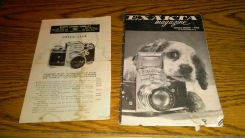 Vintage Exakta Magazine 1958, Vol 3, No. 1 with price list