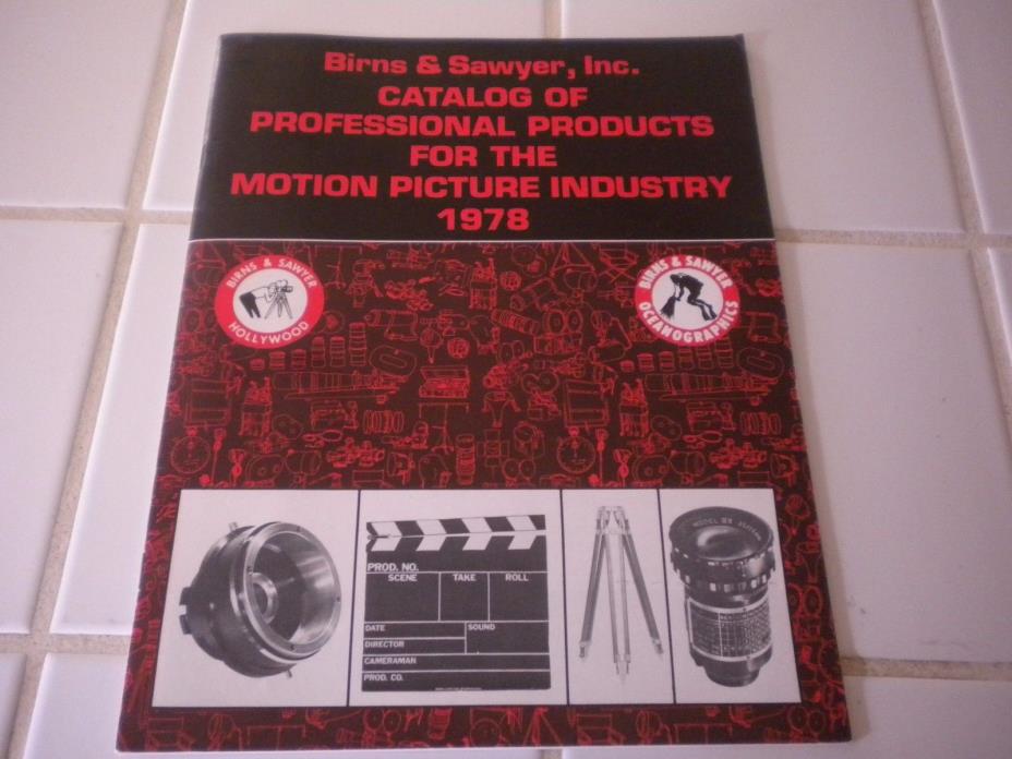 Vint.Catalog of Prof. Products for the Motion Picture Industry 1978 Birns & Sawy