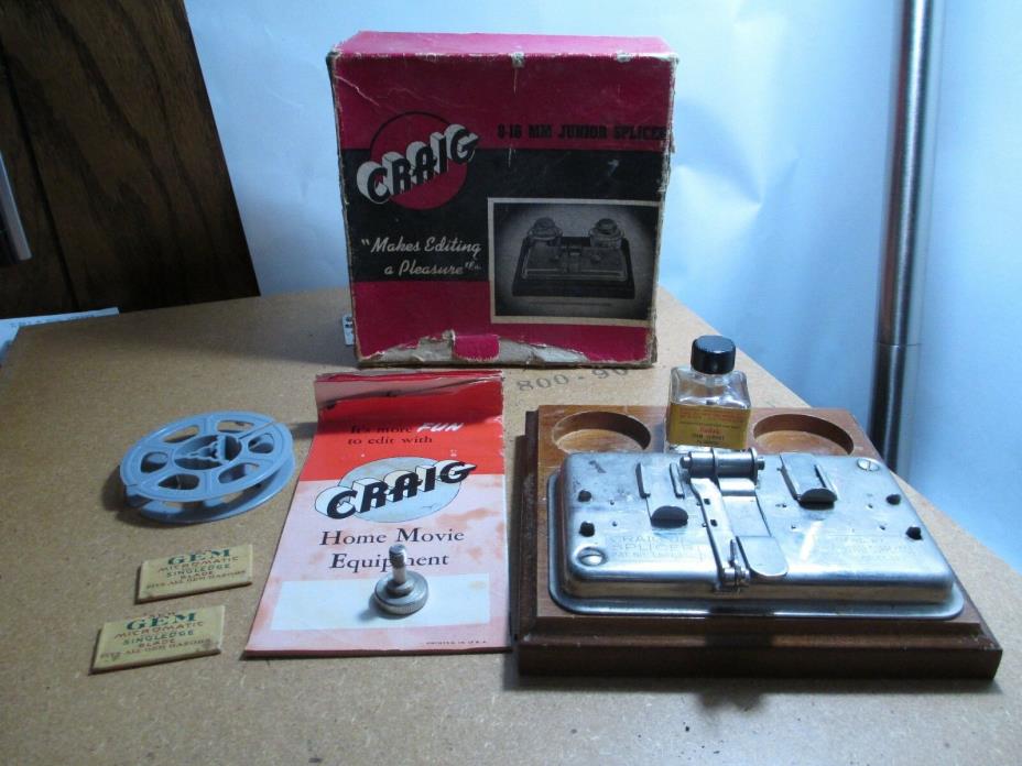 Vintage Craig 8-16mm Junior Splicer By Craig Movie Supply Co.